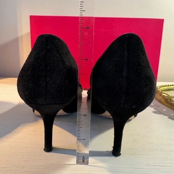 Kate Spade Justine Black Heels with Studded Embellishments - Picture 4 of 6